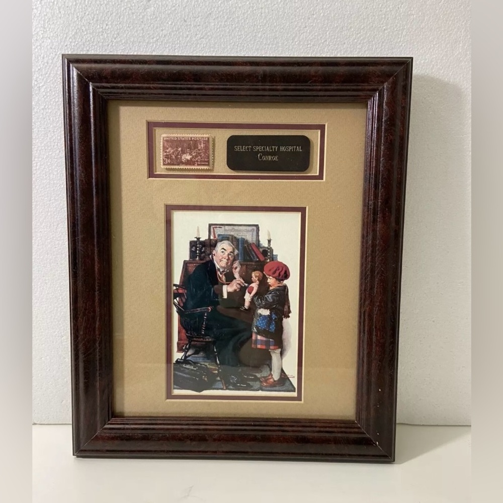 Norman Rockwell The Doctor and the Doll - Beautifully Framed 10 x 12 Art Print